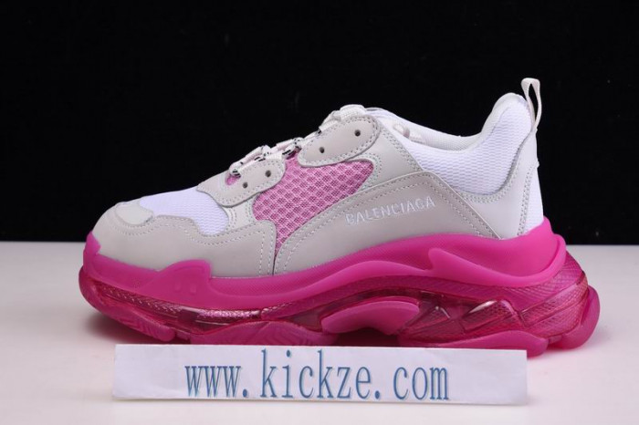bl triple s trainers clear sole white pink 541624 w09oh 1012
