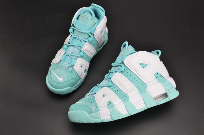 nike air more uptempo gs “island green” womens 415082-300