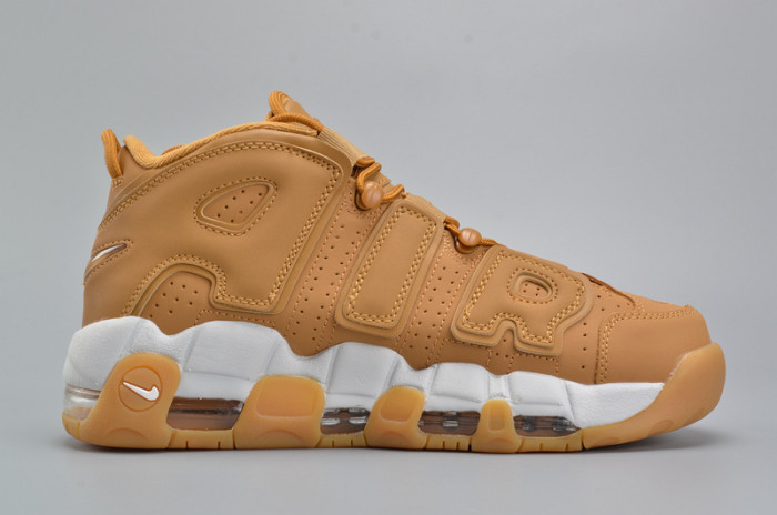 nike air more uptempo prm “wheat” brown mens aa4060-200