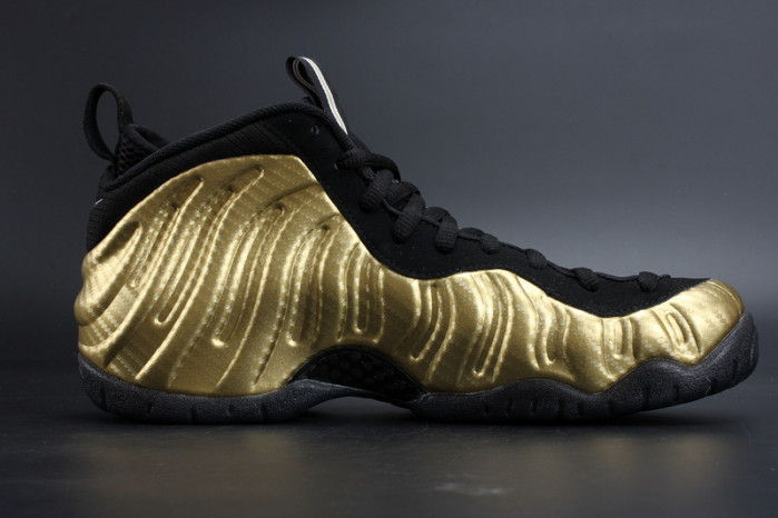 air foamposite pro “metallic gold” black mens 624041-701