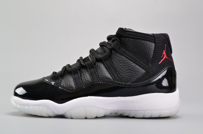 air jordan 11 retro bg (gs) "72-10" black womens 378038-002