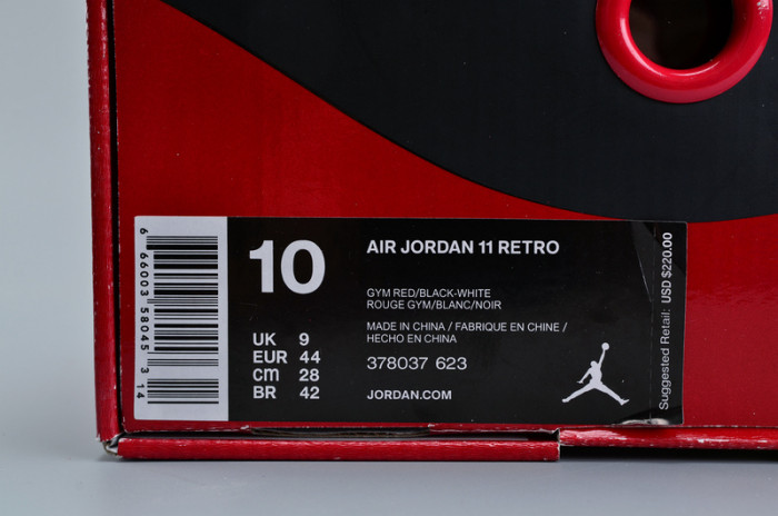 air jordan 11 retro“gym red” mens 378037-623