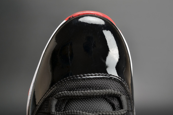 air jordan 11 retro lof "bred" black/ red mens 528895-012