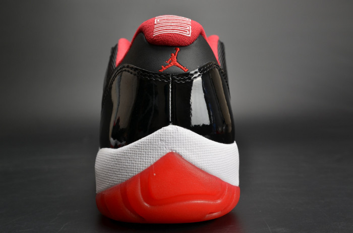 air jordan 11 retro lof "bred" black/ red mens 528895-012