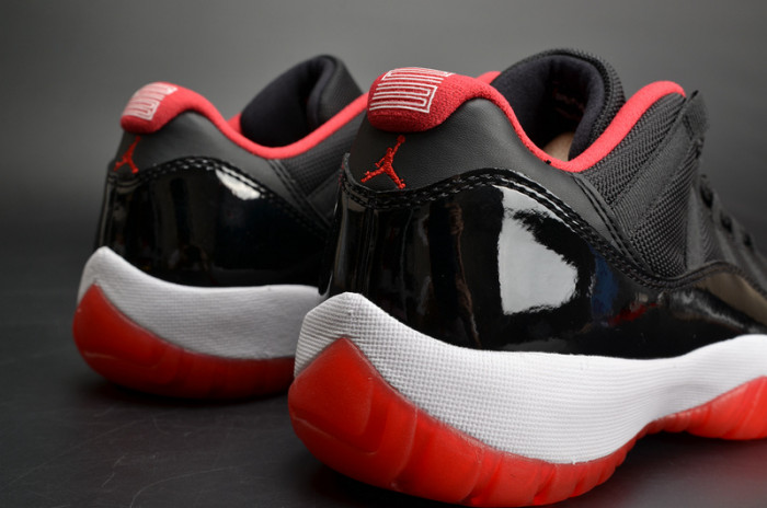 air jordan 11 retro lof "bred" black/ red mens 528895-012