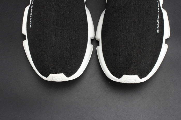 bl stretch mesh high top sneaker black white