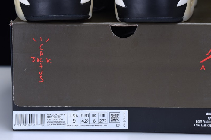 travis scott air jordan 6 medium olive - cn1084-200