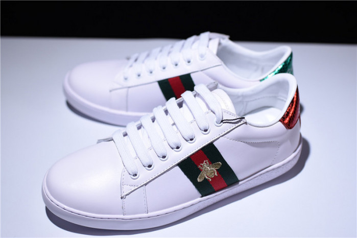 gc ace embroidered low-top sneaker white with bee