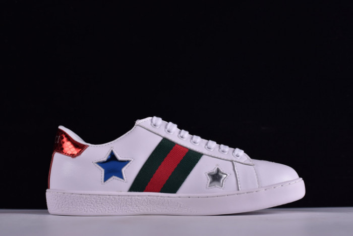 gc ace embroidered low-top sneaker with colorful stars 431942-a38g1