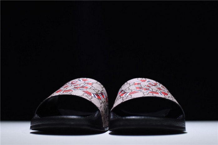 gc leather slide sandal with snake