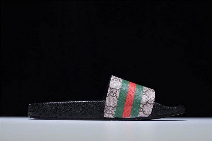 gc leather slide sandal with bee