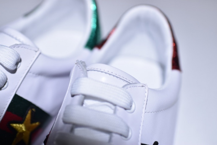 gc ace embroidered low-top sneaker with ladybird