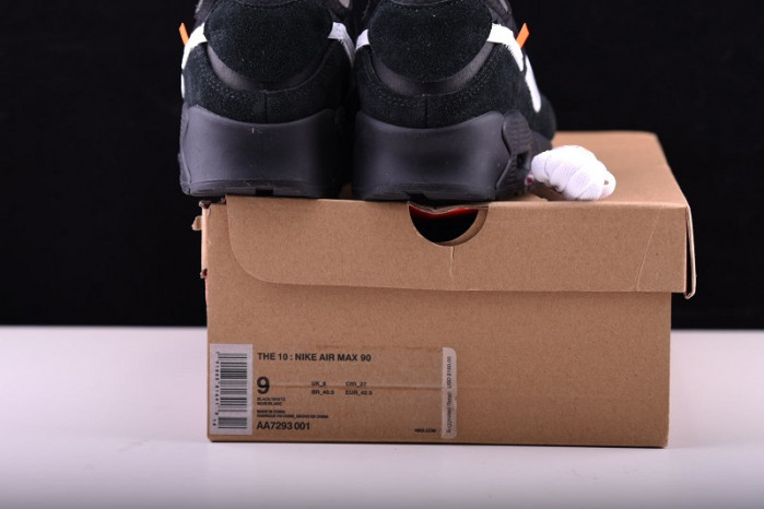 of nike air max 90 black cone white aa7293-001