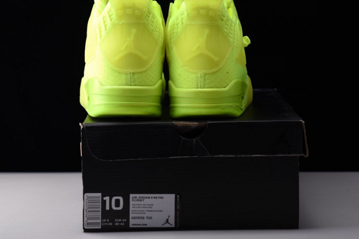 air jordan 4 flyknit “volt” aq3559-700