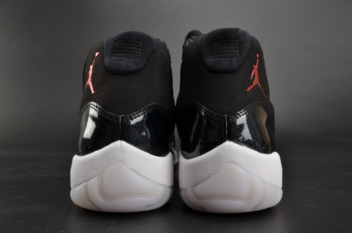 jordan 11 retro bp "72-10" black mens 378037-002