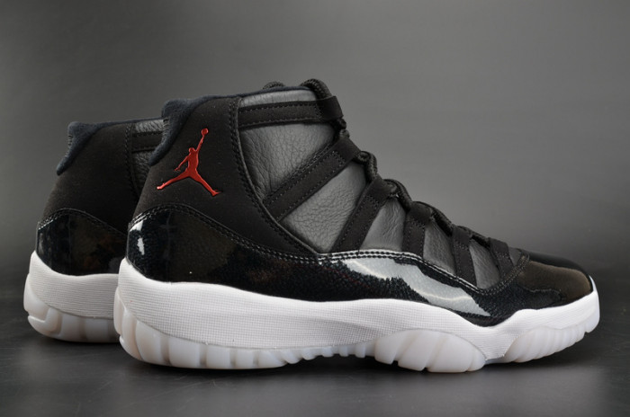 jordan 11 retro bp "72-10" black mens 378037-002