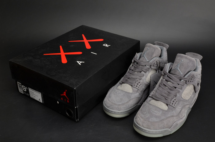 kaws x air jordan 4 “cool grey” 930155-003