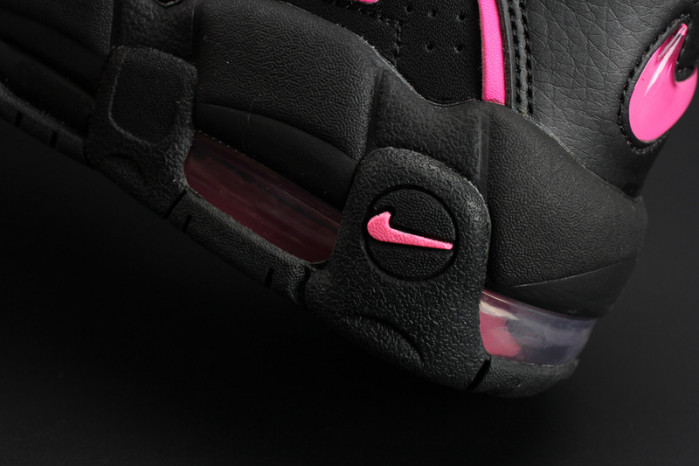nike air more uptempo gs “hyper pink” black/ pink womens 415082-003