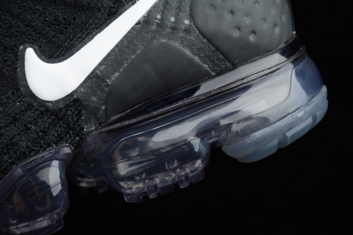 nike air vapormax flyknit 2.0 running sneakers black/grey mens 942842-001